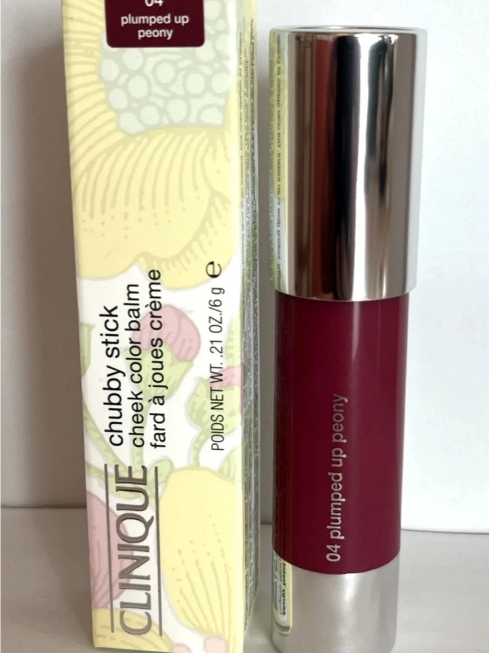 Clinique Chubby Stick Cheek Color Balm - Plumped Up Peony (deep pink),